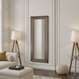 Yearn Bronze Wave Framed Bevelled Tall Wall Mirror 138 x 62cm - Wilko - thumbnail 3