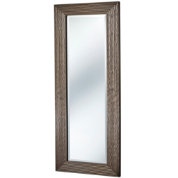 Yearn Bronze Wave Framed Bevelled Tall Wall Mirror 138 x 62cm - Wilko