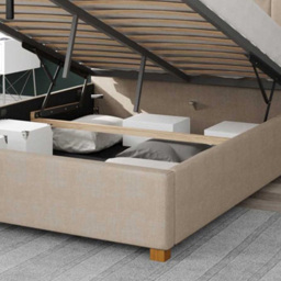 Aspire Hepburn King Size Cream Malham Weave Ottoman Bed - Aspire Beds - Wilko - thumbnail 4