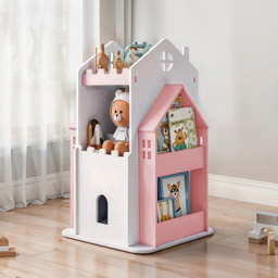 Living and Home 3 Tier Pink Rotating Kids Castle Bookshelf - Size: 3 Shelf - Wilko - thumbnail 4