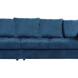 Luxor 4 Seater Marine Blue Jumbo Cord Scatter Back Sofa - Wilko - thumbnail 5