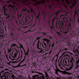 Intimates Flock Rose Aubergine Filled Cushion 43 x 43cm 2 Pack - Purple - Wilko - thumbnail 3