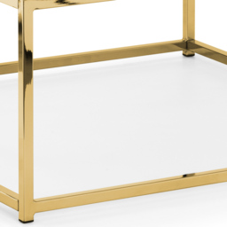 Julian Bowen Scala Gold and White Marble Top Coffee Table - Size: 90 x 90 x 40cm - Wilko - thumbnail 6