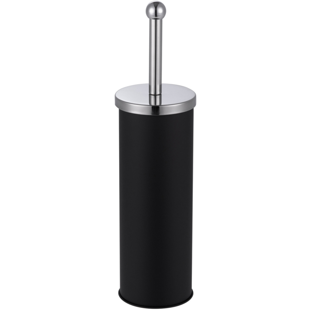 Innoteck Essentials Black Matt Bathroom Toilet Brush and Holder - Size: 38 x 10 x 10cm - Wilko - image 1