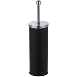 Innoteck Essentials Black Matt Bathroom Toilet Brush and Holder - Size: 38 x 10 x 10cm - Wilko