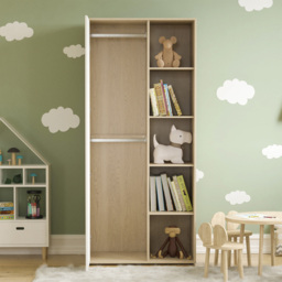 Junior Vida Neptune Single Door White and Oak Wardrobe - Wilko - thumbnail 7