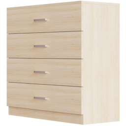 Alivio 4 Drawer Brown Bedside Storage Cabinet - Wilko - thumbnail 3