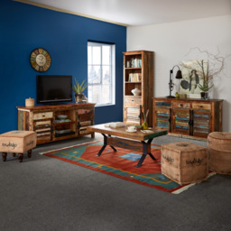 Brooklyn Camea Single Door Single Drawer 3 Shelf Wooden Narrow Bookcase - Brown - Wilko - thumbnail 6