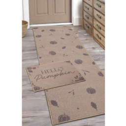 Melrose Autumn Pumpkin Design Runner and Mat Set - Size: 150 x 57 x 0.8cm - Cream - Wilko - thumbnail 3