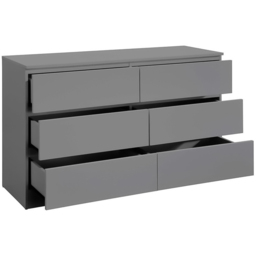 Oslo 6 Drawer Grey Chest of Drawers - Birlea - Wilko - thumbnail 5