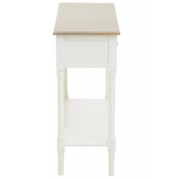 Premier Housewares Heritage 2 Drawer Console Table - Size: 91 x 33 x 75cm - Cream - Interiors by Premier - Wilko - thumbnail 5