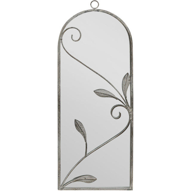 MirrorOutlet The Arcus Concrete Framed Arched Garden Mirror 64 x 24cm - Size: 64 x 24 x 3cm - Grey - Wilko - image 1
