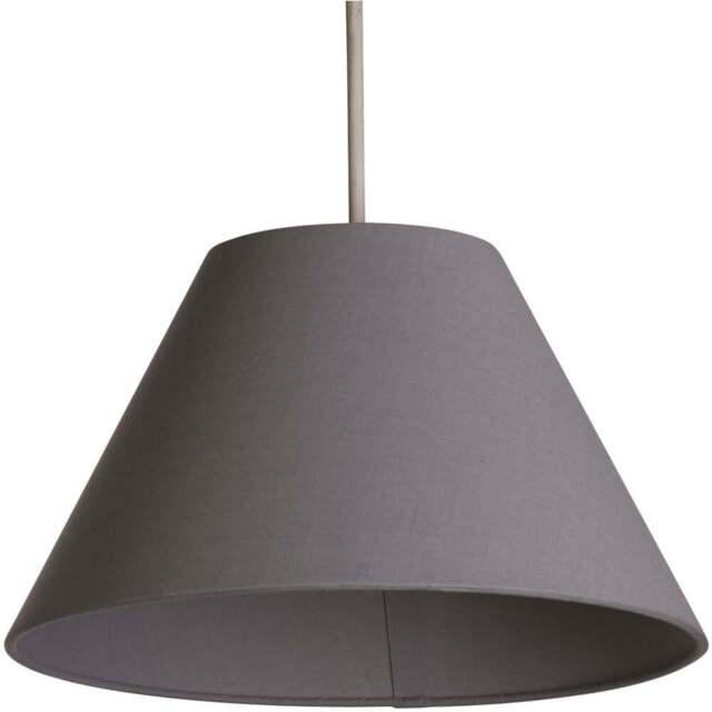 Lighting Collection Luna Grey Tapered Shade - Size: 16 x 28 x 28cm - Wilko - image 1