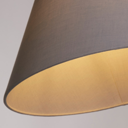Lighting Collection Luna Grey Tapered Shade - Size: 16 x 28 x 28cm - Wilko - thumbnail 5