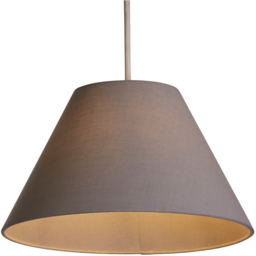 Lighting Collection Luna Grey Tapered Shade - Size: 16 x 28 x 28cm - Wilko - thumbnail 4