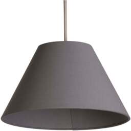 Lighting Collection Luna Grey Tapered Shade - Size: 16 x 28 x 28cm - Wilko