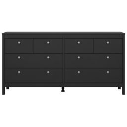 Florence Madrid 8 Drawer Matt Black Double Dresser - Wilko - thumbnail 4