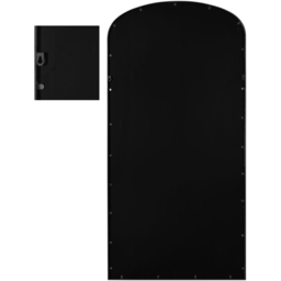 MirrorOutlet The Angustus Black Metal Arched Garden Wall Mirror 170 x 85cm - Size: 170 x 85 x 3cm - Wilko - thumbnail 5