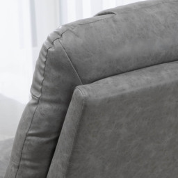 Portland Grey Faux Leather Recliner Armchair With Footrest - Size: Single - Wilko - thumbnail 7