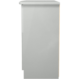 Crowndale Camden 3 Door Grey Gloss and Dusk Grey Sideboard Ready Assembled - Size: 79 x 112 x 42cm - Grey Gloss & Dusk Grey - Wilko - thumbnail 4