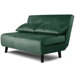 Aurora Double Sleeper Green Velvet Sofa Bed - Size: 2 Seater - Home Garden Direct - Wilko - thumbnail 3
