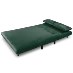 Aurora Double Sleeper Green Velvet Sofa Bed - Size: 2 Seater - Home Garden Direct - Wilko - thumbnail 7