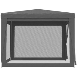 vidaXL 3 x 3m Anthracite Party Tent with 4 Mesh Sidewalls - Grey - Wilko - thumbnail 5