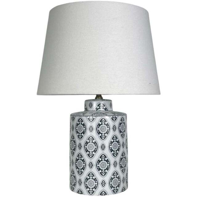 Acacia Home Ceramic Table Lamp with Shade 43cm - Size: 43 x 20 x 20cm - Multi - Wilko - image 1