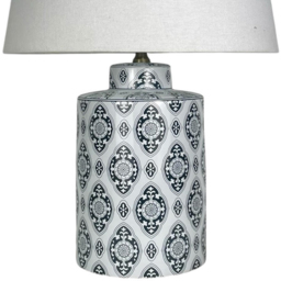 Acacia Home Ceramic Table Lamp with Shade 43cm - Size: 43 x 20 x 20cm - Multi - Wilko - thumbnail 4