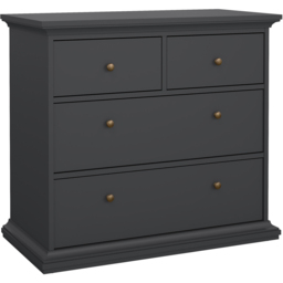 Florence Paris 4 Drawer Matt Grey Chest of Drawers - Wilko - thumbnail 3