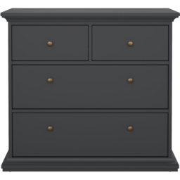 Florence Paris 4 Drawer Matt Grey Chest of Drawers - Wilko - thumbnail 5