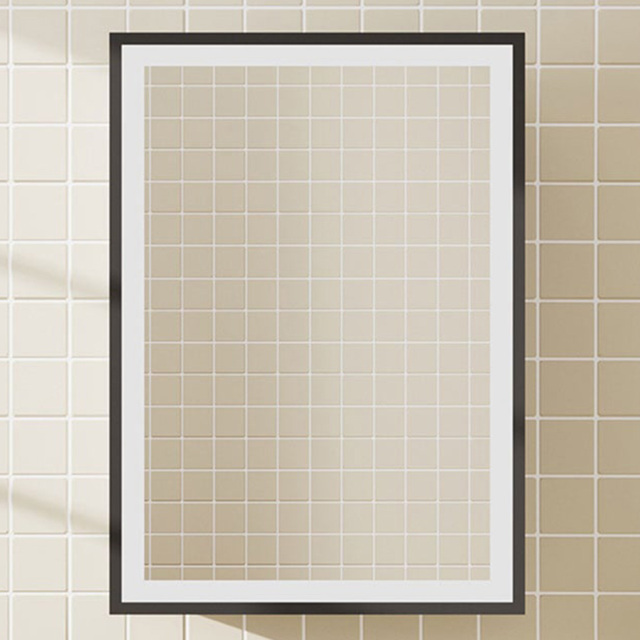 Living and Home Single Door Black Surface Mount LED Mirror Cabinet - Size: 70 x 50 x 13.7cm - Wilko - image 1