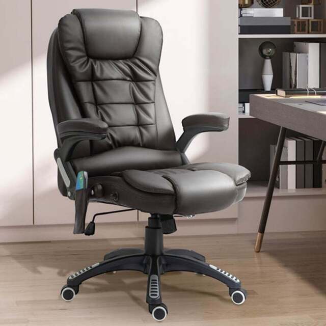 Portland Brown Faux Leather Executive Office Chair - Size: 68 x 74 x 121cm - Wilko - image 1