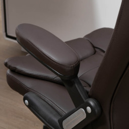 Portland Brown Faux Leather Executive Office Chair - Size: 68 x 74 x 121cm - Wilko - thumbnail 7