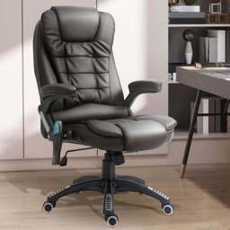 Portland Brown Faux Leather Executive Office Chair - Size: 68 x 74 x 121cm - Wilko - thumbnail 1