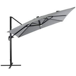 Living and Home Light Grey Square LED Rotatable Cantilever Parasol 3m - Wilko - thumbnail 1