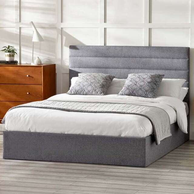Julian Bowen Merida Double Grey Ottoman Bed - Wilko - image 1