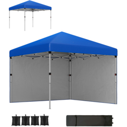 Outsunny 3 x 3m Blue Pop Up Gazebo Party Tent with 2 Sidewalls - Wilko - thumbnail 3