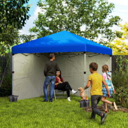 Outsunny 3 x 3m Blue Pop Up Gazebo Party Tent with 2 Sidewalls - Wilko - thumbnail 4
