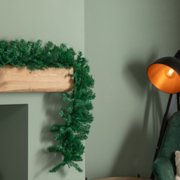Samuel Alexander Plain Green Traditional Christmas Garland with 260 Tips 270cm x 25cm - Size: 27cm - Wilko - thumbnail 4