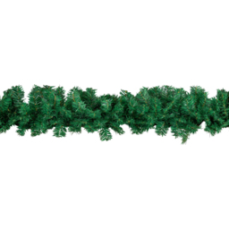 Samuel Alexander Plain Green Traditional Christmas Garland with 260 Tips 270cm x 25cm - Size: 27cm - Wilko