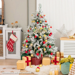 Costway Pre Lit Warm White LED Artificial Christmas Tree 4.5ft - Multi - Wilko - thumbnail 5