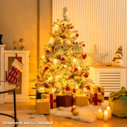 Costway Pre Lit Warm White LED Artificial Christmas Tree 4.5ft - Multi - Wilko - thumbnail 4