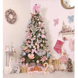 The Seasonal Gift Co. Pink and Gold Santa Figurine - Size: 23 x 13 x 12cm - Wilko - thumbnail 6