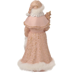 The Seasonal Gift Co. Pink and Gold Santa Figurine - Size: 23 x 13 x 12cm - Wilko - thumbnail 4
