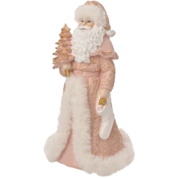 The Seasonal Gift Co. Pink and Gold Santa Figurine - Size: 23 x 13 x 12cm - Wilko - thumbnail 5