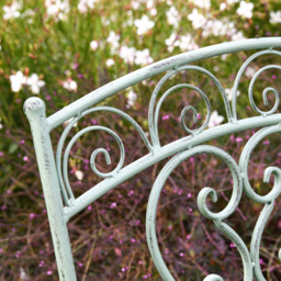 Garden Gear 2 Seater Wrought Iron Garden Bistro Set Sage Green - Wilko - thumbnail 5
