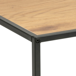 Florence Seaford Oak Top Black Metal Coffee Table - Furniture To Go - Wilko - thumbnail 5