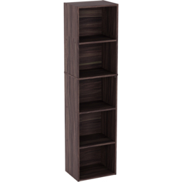 VIDA DESIGNS Oxford 5 Shelf Walnut Cube Bookcase - Brown - Wilko - thumbnail 3