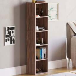 VIDA DESIGNS Oxford 5 Shelf Walnut Cube Bookcase - Brown - Wilko - thumbnail 1